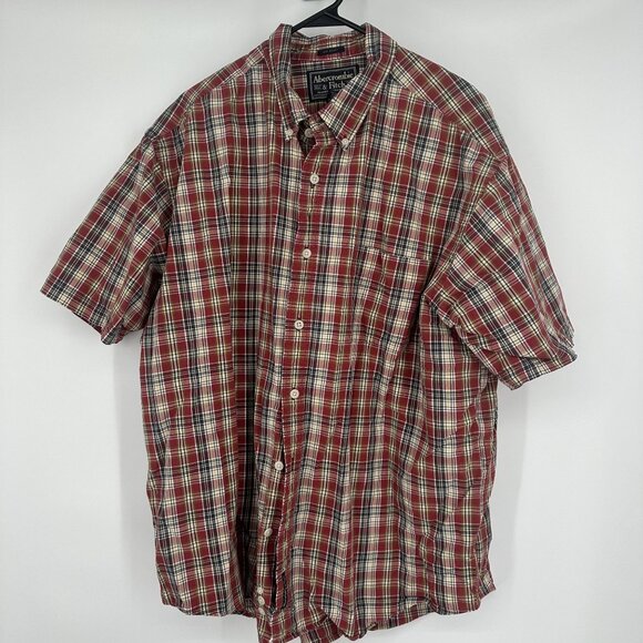 Abercrombie & Fitch Men's Big Shirt‎ Short Sleeve Button Down Size XL - Picture 1 of 5